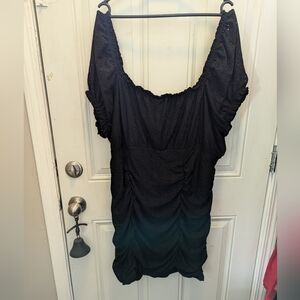 NWT 3X Black Eyelet Mini Dress